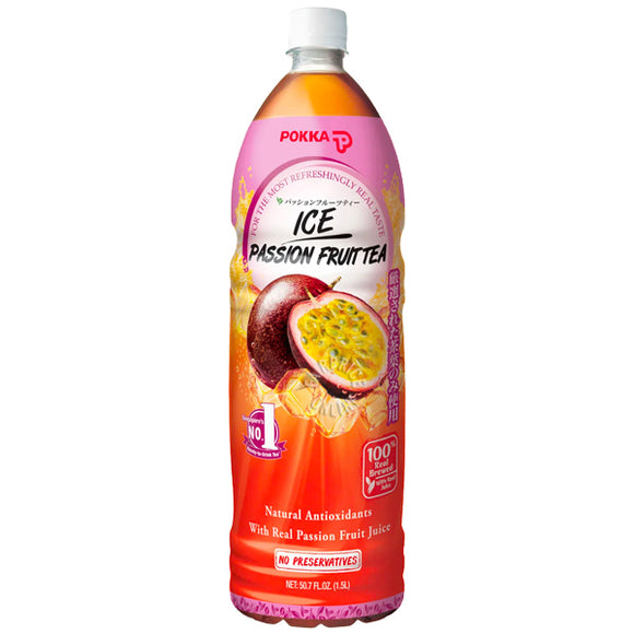 Thé glacé POKKA Passion 1,5L (x12) date proche [DDM: 30/11/2024]