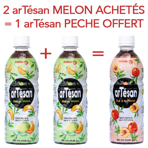2 cartons arTésan Melon ACHETÉS = 1 carton arTésan Pêche OFFERT (DDM: 08/2021)