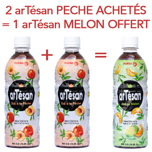 2 cartons arTésan Pêche ACHETÉS = 1 carton arTésan Melon OFFERT (DDM: 08/2021)