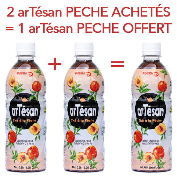 2 cartons arTésan Pêche ACHETÉS = 1 carton arTésan Pêche OFFERT (DDM: 08/2021)