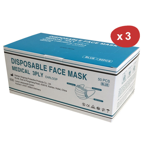 Masque chirurgical jetable ADULTE (x3 boites de 50) – Mélogistic