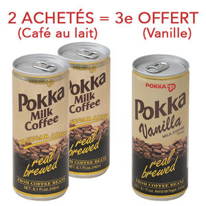 Café au Lait glacé POKKA - 2 achetés = 1 Vanille offert (DDM: 24/04/21)